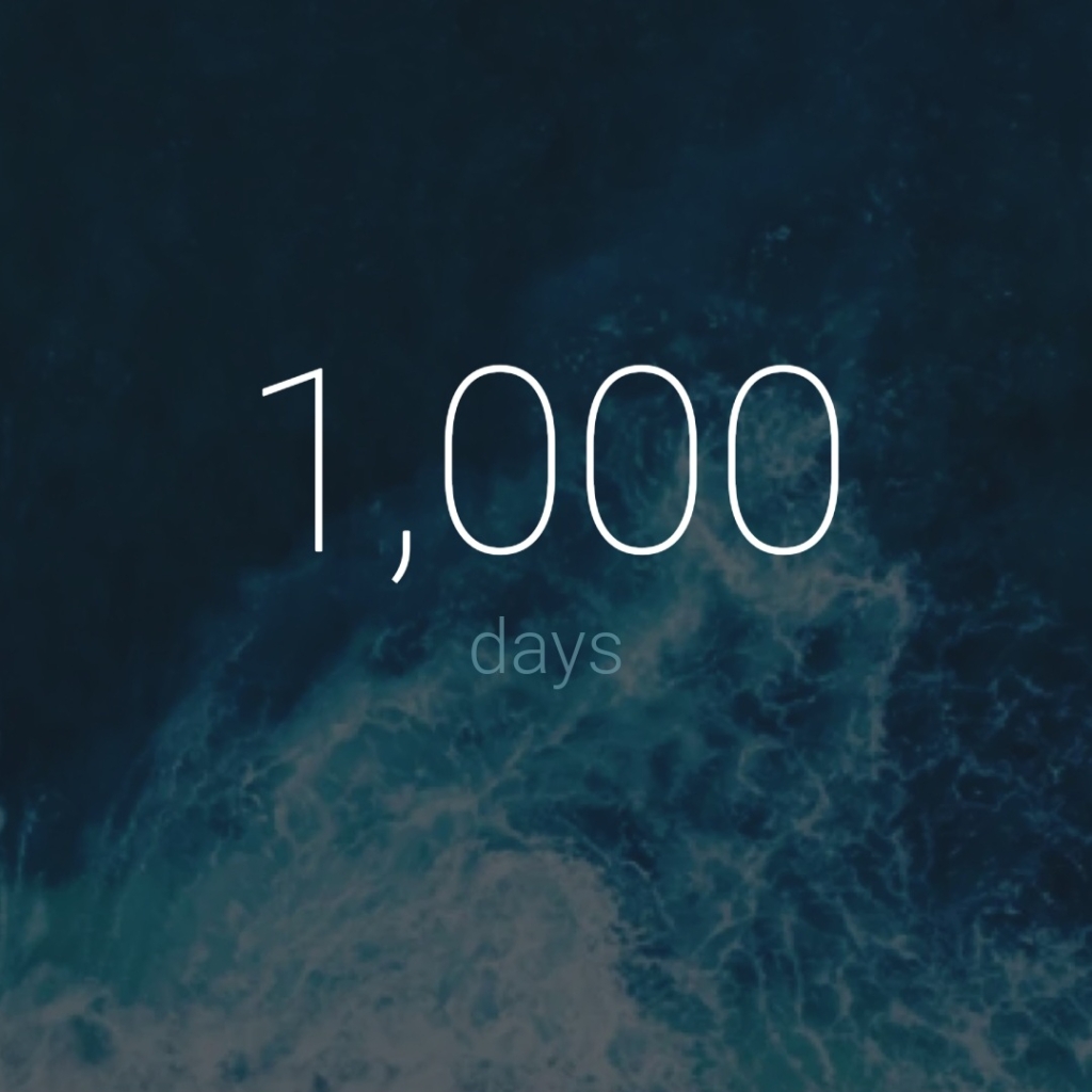 1,000 Days Alcohol-Free